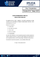 C10 – Datas reservadas para as Seleccións Galegas