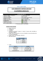 2ª Autonómica Masculina – COPA FEDERACIÓN 24-25