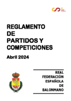 REGULAMENTO PARTIDOS E COMPETICIÓNS RFEBM (ABRIL 2024)