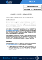 C09 – Competicións. Cambios horarios e aprazamentos