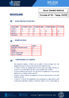 C13 – Comité Arbitral. Aclaracións deporte base