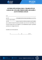 Autorización Paterna-Materna Licenzas Alev-Benx-Preb