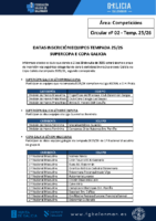 C02 – Competicións. Datas Inscricións Equipos Supercopa e Copa Galicia 25-26