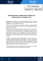 C04 – Competicións. Seguro Deportivo e Dereitos de participación