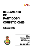 REGULAMENTO PARTIDOS E COMPETICIÓNS (FEBREIRO 2025)