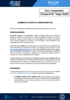 C10 – Competicións. Cambios horarios e aprazamentos