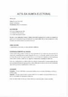 Acta Nº1 Xunta Electoral 08-04-2026. (Aprobación censo definitivo)