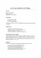 Acta Nº2 Xunta Electoral 14-04-2026. (Publicación provisional de candidaturas á Asamblea Xeral))