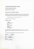 Acta Consitución Mesa Electoral Carballo (A Coruña)