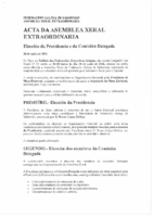 Acta Asamblea Xeral Extraordinaria