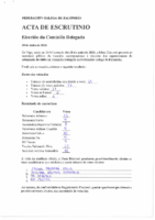 Acta de Escrutinio – Asamble Extraordinaria